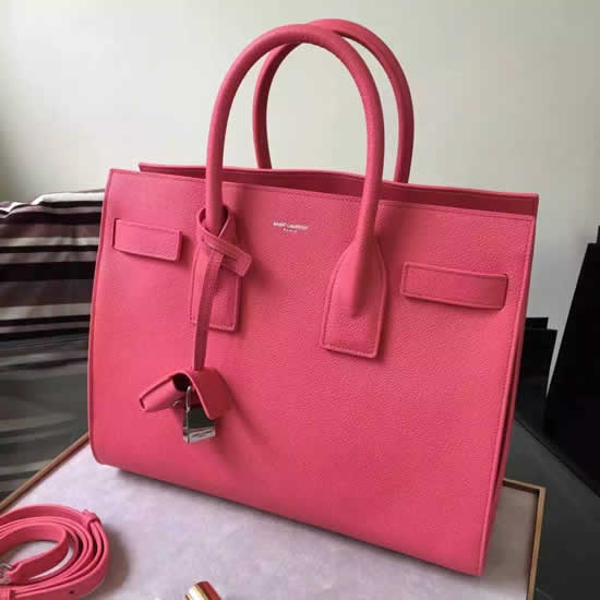 Replica Saint Laurent Small Sac De Jour Bag In Rose Grained Leather